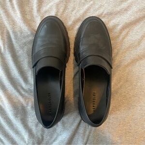 Aerosoles Black Leather Loafers